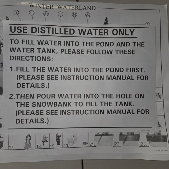 Mr Christmas Winter Waterland Village Fountain Pond Boats 50 Holiday Songs - Picture 4 of 5